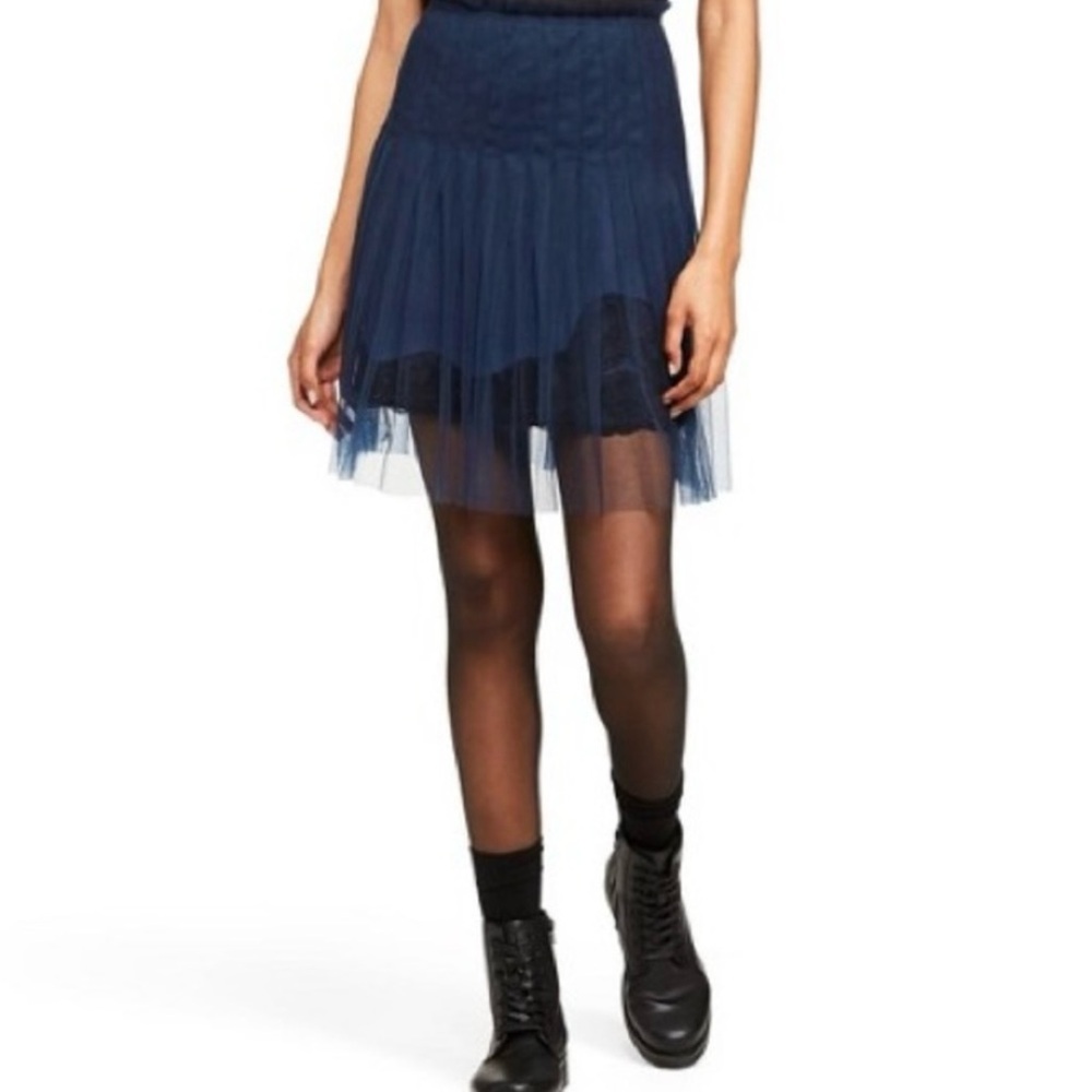 Rodarte‎ Navy Blue Mini Tulle Skirt